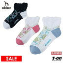【20%OFF SALE】アダバット adabat レディース ソックス ラインデザイン フレンチショート丈ソックス 2025 春夏 新作 ゴルフ