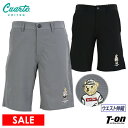 クアルトユナイテッド Cuarto UNITED メンズ パンツ ショートパンツ ハーフパンツ メッシュ素材 高通気 ウエスト後ろゴム TeddyBearコラボ ベア刺繍 2025 春夏 新作 ゴルフウェア