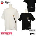 スタジオ ピッコーネ STUDIO PICONE レディース Tシャツ 半袖 クルーネック 綿素材 接触冷感 グリッタープリント ピコ姉さん&プードル 【送料無...