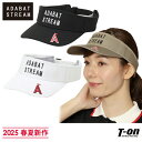 アダバット ストリーム ADABAT STREAM レディース サンバイザー 【STREAM】ブランドロゴデザイン サンバイザー 2025 春夏 新作 ゴルフ
