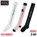 アダバット ストリーム ADABAT STREAM レディース ソックス ニーハイソックス オーバーニーソックス 【STREAM】 ラインロゴデザイン ニーハイソックス 2025 春夏 新作 ゴルフ