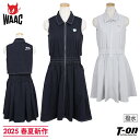 ワック WAAC 日本正規品 レディース ワンピース ノースリーブ デニムワンピース フルジップ仕様 インナーパンツ付 撥水 ストレッチ 背中ベンチレーション ...