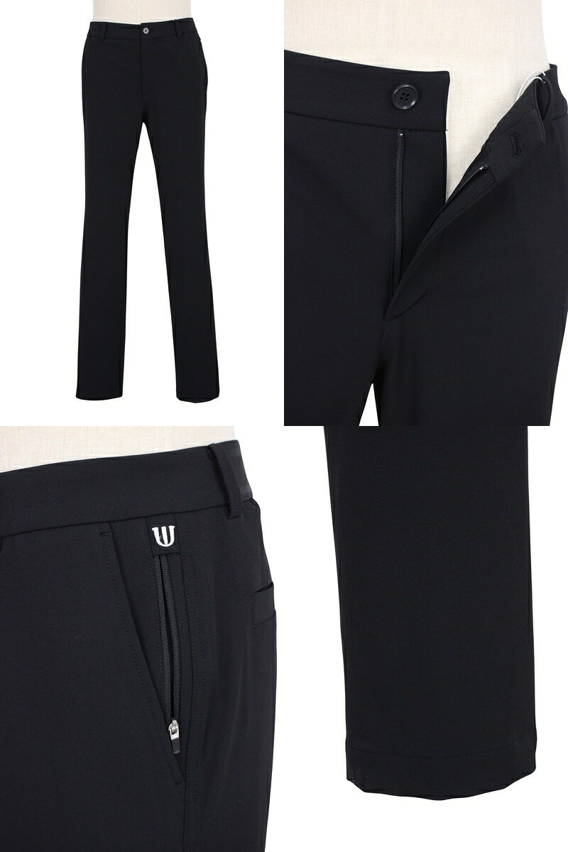 【50％OFF SALE】MUスポーツ エムユー スポーツ M.U SPORTS MUSPORTS メンズ パンツ ロングパンツ ストレッチ UVカット 撥水 ウエスト後ろ伸縮 ファスナーポケット付 ワンポイントロゴ刺繍 シンプルデザイン 【送料無料】 ゴルフウェア