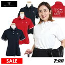 【30%OFF SALE】ティーマック T-MAC レディース ポロシャツ 半袖 台衿付きシャツ バックプリント ラメラインリブ 2025 春夏 新作 ゴルフウ...