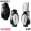 バンデル BANDEL メンズ レディース キャディバッグ 9.5型 46インチ対応 カートタイプ モノトーン ロゴデザイン ロゴプレート付 レザー調 皮革調素材 【送料無料】 2025 春夏 新作 ゴルフ