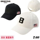 ブリーフィング ゴルフ BRIEFING GOLF メンズ レディース キャップ 6パネルキャップ 微光沢素材 イニシャルロゴワッペン ロゴカモフラ柄 CAMO INITIAL CAP 2025 春夏 新作 ゴルフ