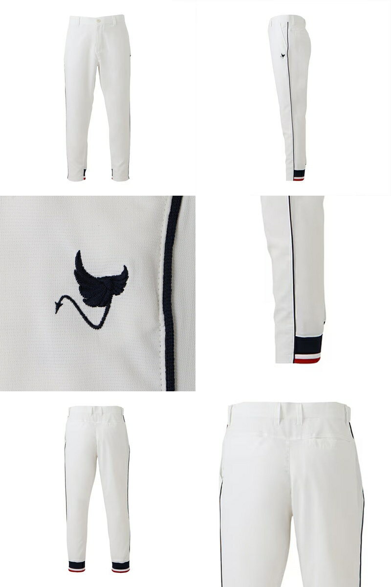 【50％OFF SALE】クランク CLUNK 日本正規品 メンズ パンツ ロングパンツ ジョガーパンツ ストレッチ サイド配色パイピング ロゴ刺繍入 裾リブパンツ 【送料無料】 ゴルフウェア