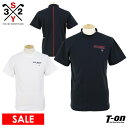 【30%OFF SALE】SY32 by SWEET YEARS GOLF エスワイサーティトゥ バイ スィートイヤーズ ゴルフ 日本正規品 メンズ ハイネックシャツ 半袖 モックネックシャツ 吸水速乾 ストレッチ ロゴプリント 配色ステッチデザイン 2025 春夏 新作 ゴルフウェア