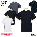 SY32 by SWEET YEARS GOLF エスワイサーティトゥ バイ スィートイヤーズ ゴルフ 日本正規品 メンズ ハイネックシャツ 半袖 モックネックシャツ 吸水速乾 バックネオンラインデザイン ロゴプリント 凹凸メッシュ素材 【送料無料】 2025 春夏 新作 ゴルフウェア