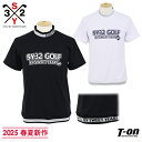SY32 by SWEET YEARS GOLF エスワイサーティトゥ バイ スィートイヤーズ ゴルフ 日本正規品 メンズ ハイネックシャツ 半袖 モックネックシャツ ストレッチ ロゴプリント 配色ラインリブデザイン 【送料無料】 2025 春夏 新作 ゴルフウェア