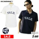【30%OFF SALE】ロサーセン ROSASEN メンズ ポロシャツ 半袖 イェール大学コラボ メランジ調 天竺素材 UVカット 吸水速乾 YALEロゴプリント 【送料無料】 2025 春夏 新作 ゴルフウェア