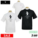 【40%OFF SALE】ティーマック T-MAC メンズ Tシャツ&ハイネックシャツ 半袖 メッシュ調Tシャツ&モックネックシャツ ツインセット インナー付きTシャツ ベアーモチーフプリント ゴルフウェア