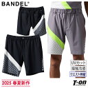 バンデル BANDEL メンズ パンツ ショートパンツ ハーフパンツ UVカット 接触冷感 防シワ素材 ウエストゴム オクタス柄ディテール 配色デザイン SWI...