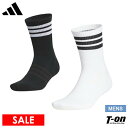 【20%OFF SALE】アディダス アディダスゴルフ adidas Golf 日本正規品 メンズ ソックス ハーフクルー丈 ショート丈 一部厚底パイルクッショ...