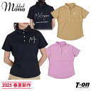 【タイムセール 7/29 13:00迄 20%OFF】モナ デルソル MONA DELSOL レディース ポロシャツ 半袖 バック刺繍デザイン ロゴ刺繍 ロゴプ...