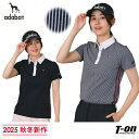 【タイムセール 8/18 13:00迄】アダバット adabat レディース ポロシャツ 半袖 【ADABAT NAVY】吸水速乾 サッカーポロシャツ 【送料無料】 2025 秋冬 新作 ゴルフウェア OFF