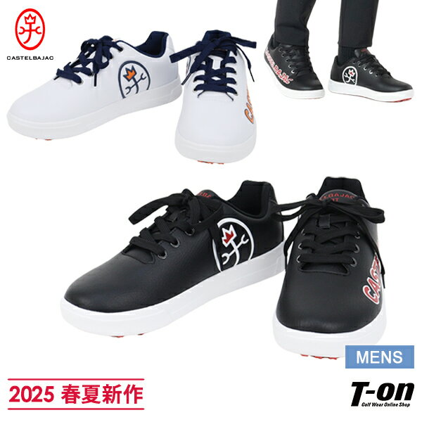 カステルバジャックスポーツ CASTELBAJAC SPORT メンズ シューズ ゴルフシューズ スパイクレスシューズ 合成皮革 家紋ロゴ型押しデザイン 【送料...