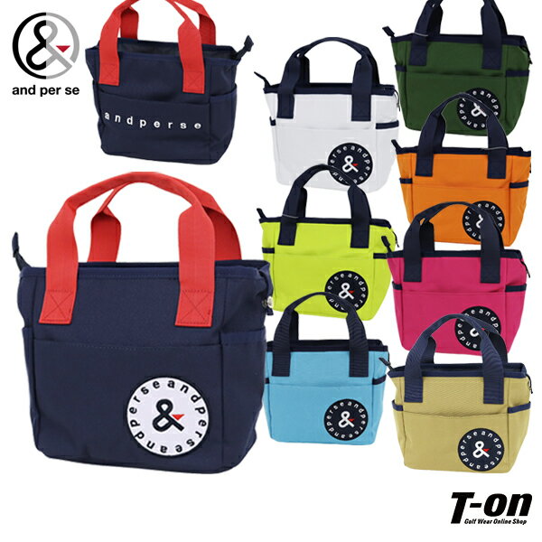 アンパスィ and per se メンズ レディース カートバッグ カートポーチ ラウンドバッグ ラウンドポーチ ミニトートバッグ ロゴワッペン付 ロゴ刺繍 ゴ...