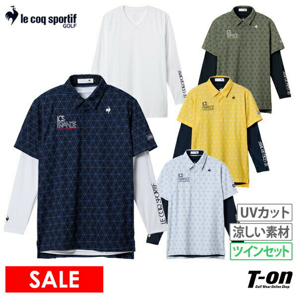 【30%OFF SALE】ルコックスポルティフ ゴルフ ルコック le coq sportif GOLF メンズ ポロシャツ インナーシャツ付 半袖ポロシャツ&...