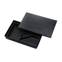 仕出し容器 おもてなし膳 テーパー型貼箱 黒木目 エンボス 300枚中仕切りセット HSH-90-60