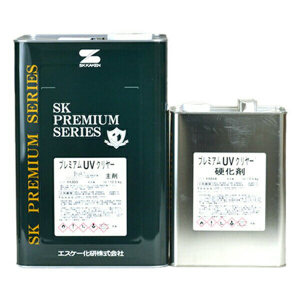 プレミアムUVクリヤーF 3分艶 15kg 硬化剤セット 2液タイプ フッ素 外壁塗料 エスケー SK