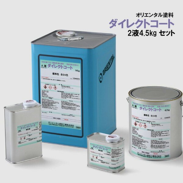 ダイレクトコート 4.5kg 約12.5〜15平米 高耐久性 高耐候性 屋根材用水性2液型シリコン塗料 オリエンタル塗料