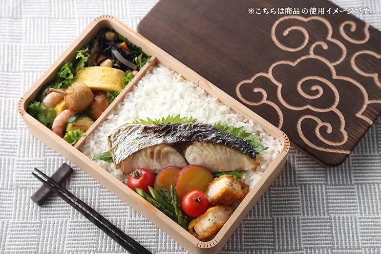 【公式】箱屋常吉 長方形お弁当箱(特大) 雲紋柄 おひつのようなおべんとう箱 hakoya 弁当箱