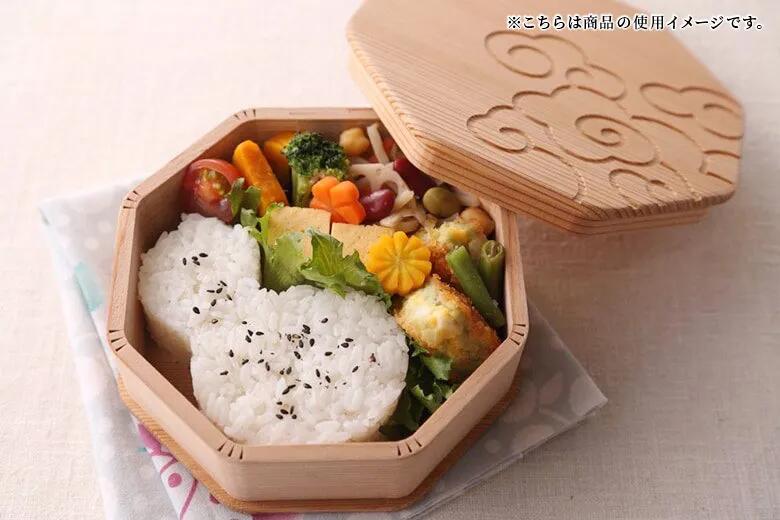 【公式】箱屋常吉 八角一段お弁当箱(小) 雲紋柄 おひつのようなおべんとう箱 hakoya 弁当箱