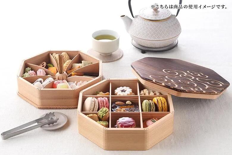 【公式】箱屋常吉 八角二段お弁当箱(大) 雲紋柄 おひつのようなおべんとう箱 hakoya 弁当箱