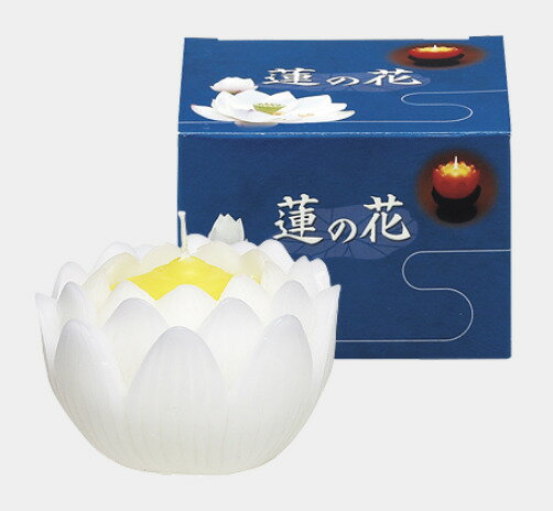 蓮の花 大 ホワイト 燭台付 5箱セット マルエス 10T077W-02