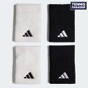 adidas アディダス テニスウェア ユニセックス リストバンドL / WRIST BAND L (EVJ49) ブラック・ホワイト