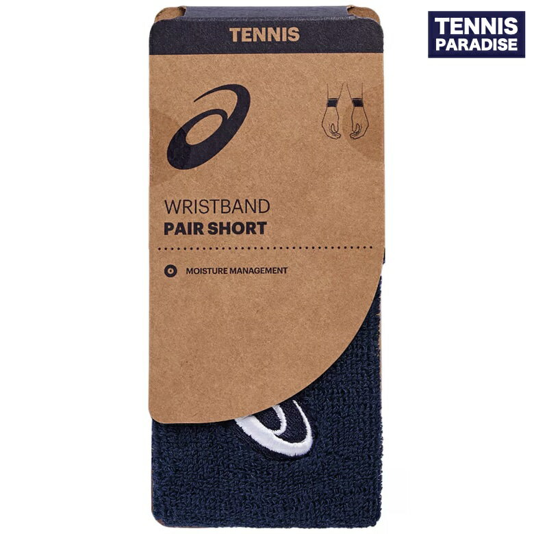 2026 asics アシックス テニスウェア ユニセックス リストバンドペアショート / WRIST BAND PAIR SHORT (3043A143-400) ミッドナイト(4.0)