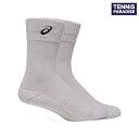 asics アシックス テニスソックス ユニセックス コートFFクルーソックス / COURT FF CREW SOCKS (3043A089-100) ブリリアントホワイト