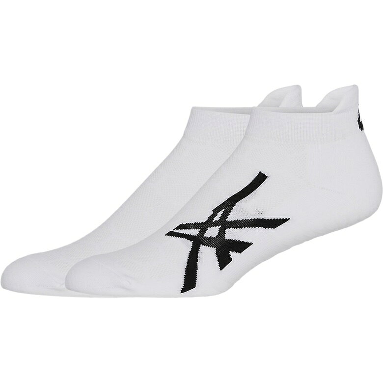 テニスパラダイス 楽天市場店のasics アシックス テニスソックス ユニセックス ソリューションスピードアンクルソックス / SOLUTION SPEED ANKLE SOCKS (3043A098-101) ホワイト × ブラック｜アングル2
