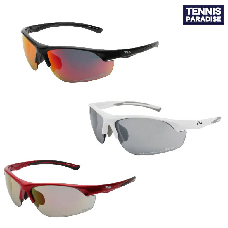 FILA フィラ テニス用品小物 アクセサリー スポーツサングラス / SUNGLASSES (SF4004J) メタリックブラック・メタリックレッド・シャイニーホワイト