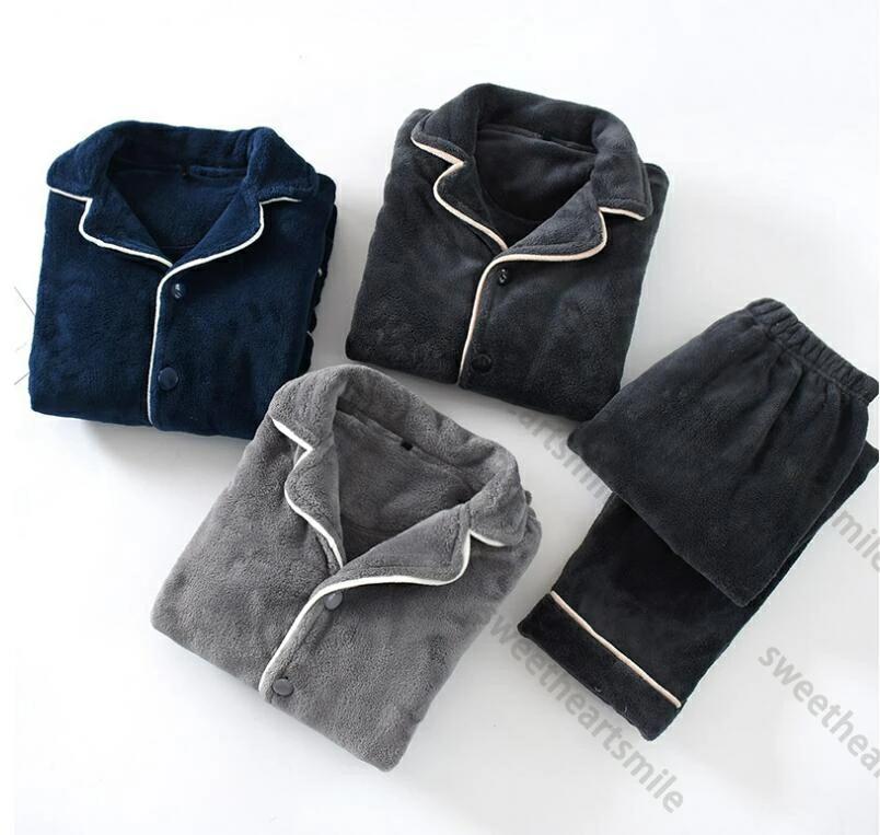 あったかい 暖かい パジャマ メンズ 秋冬 厚手 ルームウエア 上下2点セットアップ 無地 起毛 フランネ..