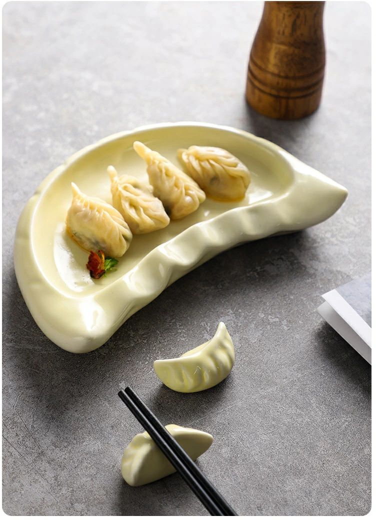 セラミック箸置き かわいい餃子形トセラミック箸置き 箸台 おしゃれ 和食器 箸枕 レストラン はし置き プレゼント食器 シンプル箸おき 雑貨 料亭 旅館 飲食店 業務用 ダイニングテーブル 居酒屋用 (だんご箸置きセット（大1本、小8本）)