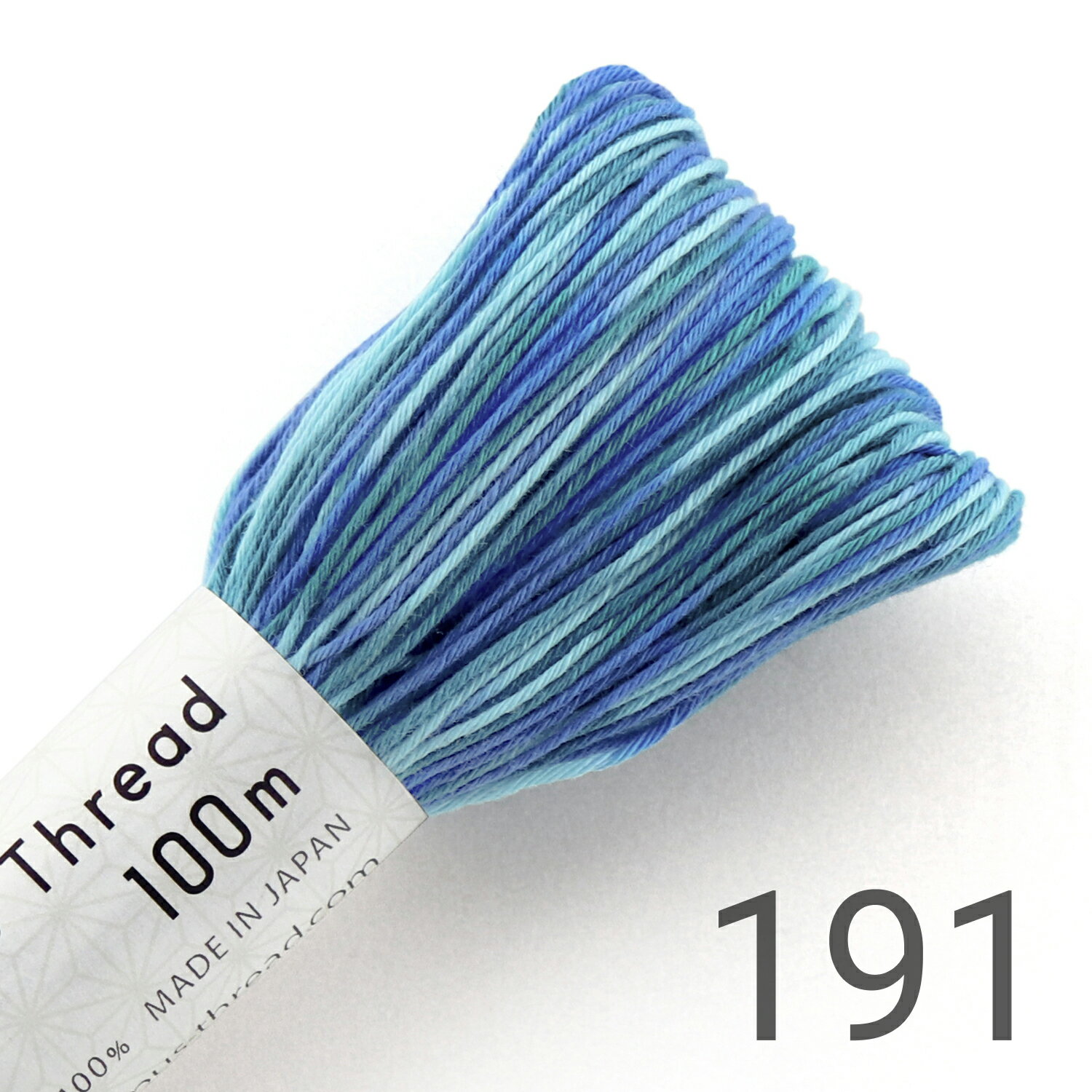 .オリムパス 刺し子糸 大かせ100 Sashiko Thread 100 カラフル 100m 191, 192, 193, 194, 195 刺しゅう さしこ 刺繍のサムネイル