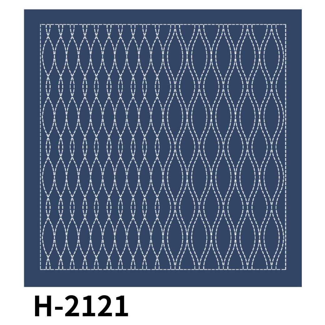 【新柄】 オリムパス 刺し子 花ふきん 布パック 立涌 Tatewaku H-2121 色布 藍 刺し子 の 花ふきん 「 和 」 " Nagomi なごみ " シリーズ 伝統柄 オリジナル柄 刺し子布 刺しゅう さしこ 刺繍のサムネイル