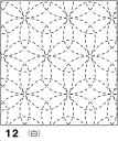 オリムパス 刺し子 花ふきん 布パック 花刺し ( はなざし ) 白 伝統柄 12 刺し子布 刺しゅう さしこ 刺繍