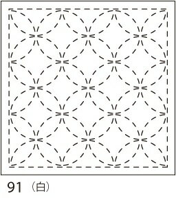 .オリムパス 刺し子 花ふきん 布パック 七宝つなぎ ( しっぽうつなぎ ) 白 みんなできちゃうシリーズ 伝統柄 91 刺しゅう さしこ 刺繍 技法 手芸 ハンドメイド 材料