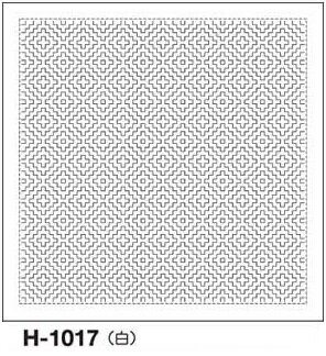 オリムパス 刺し子 花ふきん 布パック 柿の花 白 一目刺し H-1017 刺し子布 刺しゅう さしこ 刺繍