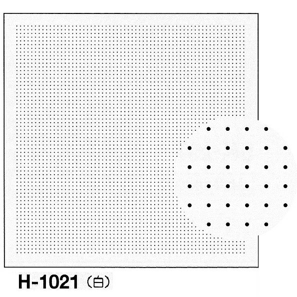 オリムパス 刺し子 花ふきん 布パック 一目刺し用ガイド付き さらしもめん 白 H-1021 5mm間隔ドット方眼 刺し子布 刺…