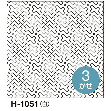 .送料無料 オリムパス 刺し子 キット 一目刺しの花ふきん ( 白 ) 流し十字 SK-356 刺しゅう 伝統的 刺繍 技法