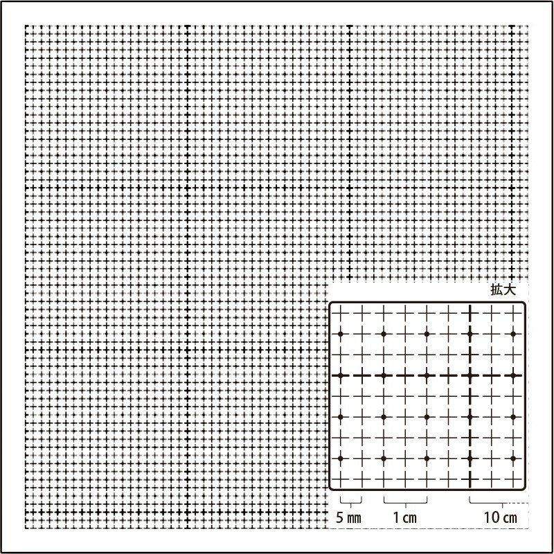 横田 ダルマ 刺し子 ふきん 5mm 方眼ガイド 白 1000 10G5 刺し子布 刺しゅう さしこ 刺繍
