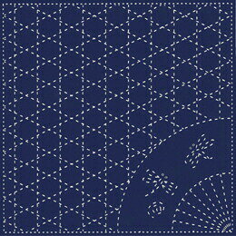 横田 ダルマ 刺し子 夢ふきん 紺 かごめトンボ 伝統柄 刺し子布 刺しゅう さしこ 刺繍　205　(メール便可)