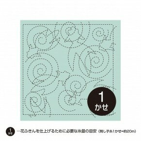 オリムパス 図案プリント済 花ふきん 布パック 納涼きんぎょ浅葱 39 (メール便可)