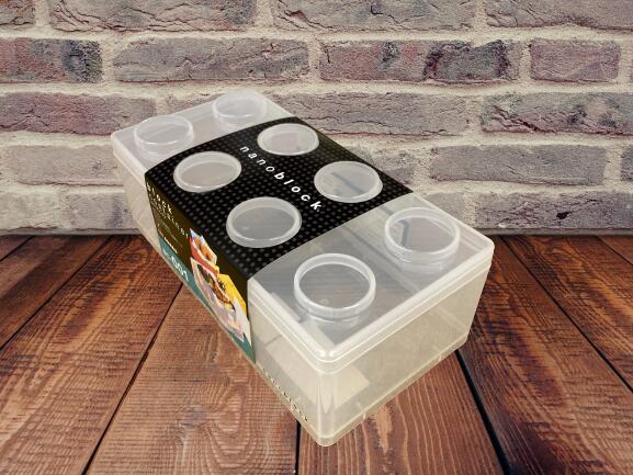 ブロックコンテナ(収納ボックス) クリア Lサイズ [2]