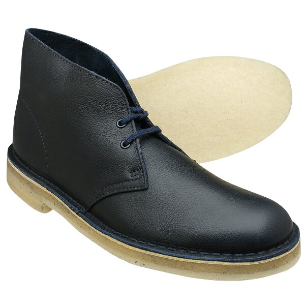 Clarks 顼 DESERT BOOT ǥȥ֡ 26125548 NAVY TUMBLED LEATHER ͥӡ֥ɥ쥶  ֡