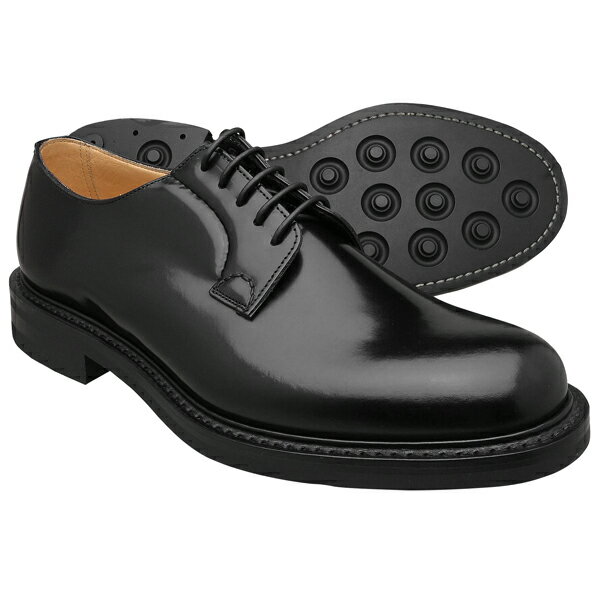 チャーチ シャノン ラバーソール ブラック ポリッシュドバインダーカーフ Church 039 s SHANNON Rubber sole BLACK POLISHED BINDER CALF メンズ 革靴 プレーントゥ